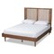 Baxton Studio Kioshi Mid-Century Modern Transitional Ash Walnut Finished Wood Queen Size Platform Bed 180-11152-9814-Zoro - alternate 1
